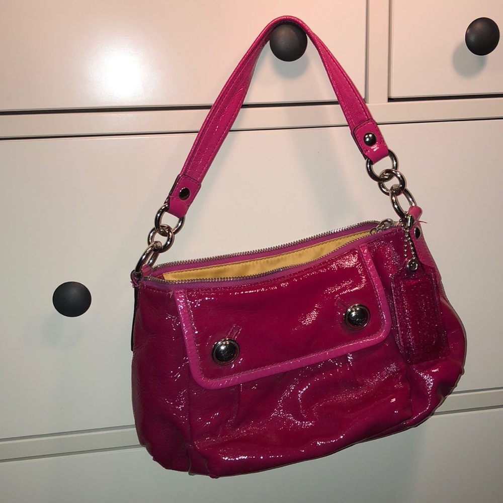 Pink/red Coach purse